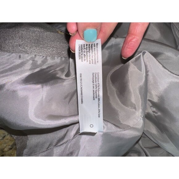 Eileen Fisher Mirage Jacquard Jacket Women's M Silver Open Front Neutral Shimmer - Picture 7 of 10